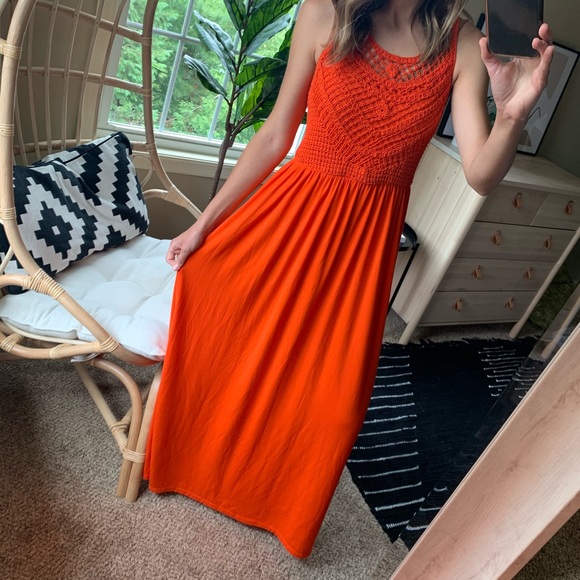 Xhilaration Dresses & Skirts - Red-Orange Maxi Dress 🧡